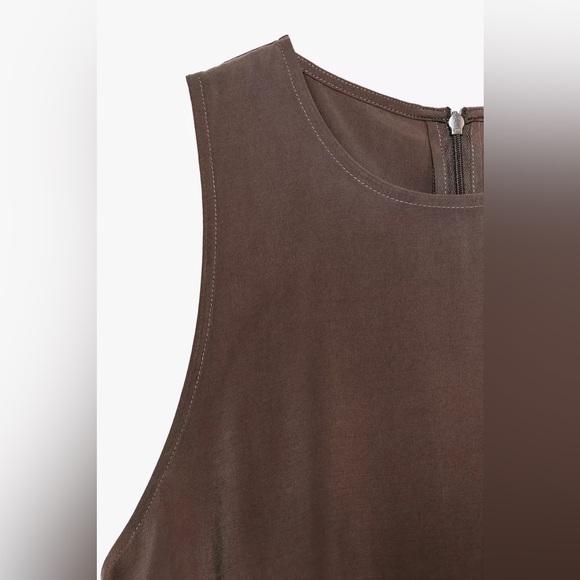 Zara FLOWY MIDI DRESS - Picture 8 of 8